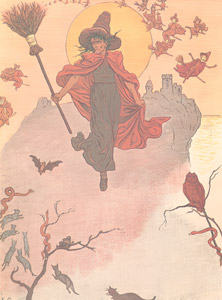 Little boys and girls, will you come and ride With me on my broomstick, – far and wide? [Kate Greenaway,  from Under the Window] Thumbnail Images