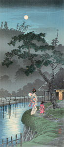 関口の月 [高橋松亭, 1924-1927年, 近代の浮世絵師・高橋松亭の世界より]のサムネイル画像