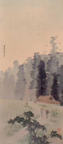 Magome in the Morning Mist [Takahashi Shōtei, 1909-1923, from Shotei Takahashi: His Life and Works]