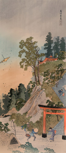 Fuji-no-mori Forest, Ochiai [Takahashi Shōtei, 1909-1923, from Shotei Takahashi: His Life and Works]