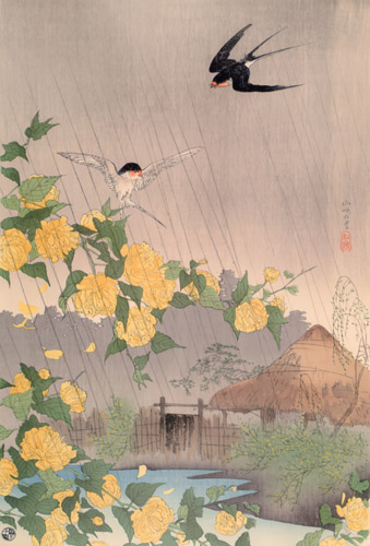 Village in Japanese Yellow Roses [Takahashi Shōtei, 1909-1916, from Shotei Takahashi: His Life and Works]