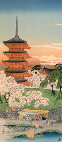 Untitled:  (Sensoji Temple in Spring) [Takahashi Shōtei, 1909-1916, from Shotei Takahashi: His Life and Works]