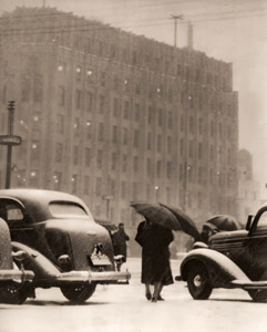 雪の日 [荒川寿一, アサヒカメラ 1939年12月号より]のサムネイル画像