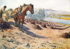 作品12（畑に堆肥を撒く農夫） [カール・ラーション, A Farm: Paintings from a Bygone Ageより]のサムネイル画像