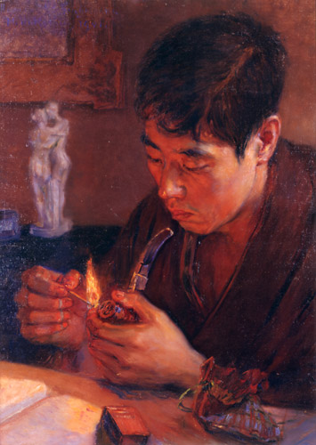Portrait of Mr. Hisui Sugiura [Hiromitsu Nakazawa, 1901, from Nakazawa Hiromitsu: Retrospective Exhibition of Commemorating the 140th Anniversaly of the Artist’s Birth]