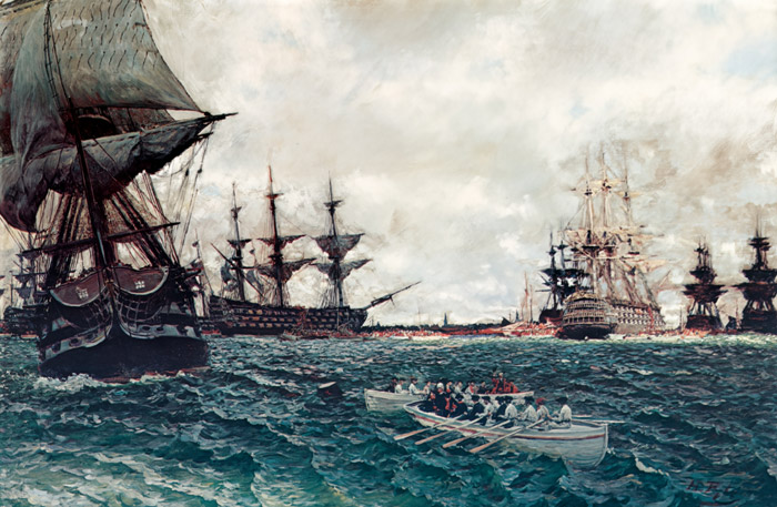 1782年、イギリス軍はチャールストンから撤退した [ハワード・パイル, 1900年, HOWARD PYLEより] パブリックドメイン画像 