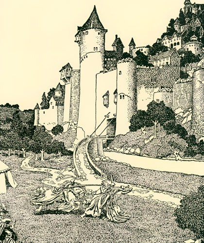 二人の騎士の決闘 [ハワード・パイル, 1901年, HOWARD PYLEより] パブリックドメイン画像 