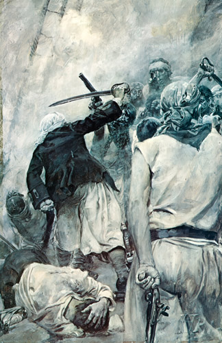 Blackbeard’s Last Fight (Jack Ballister’s Fortunes) [Howard Pyle, 1907, from HOWARD PYLE]