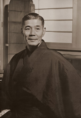Mr. Seiroku Tsuruzawa (Master player of Samisen-Music) [Hiroshi Hamaya,  from Asahi Camera January 1951]
