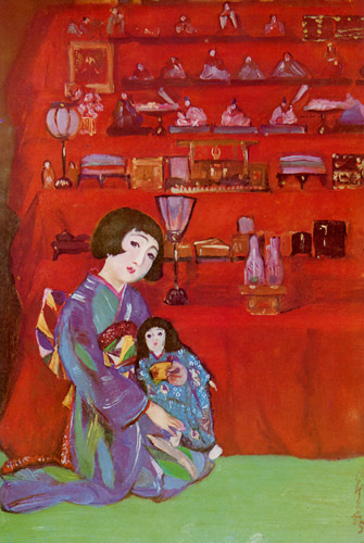 雛祭 [須藤しげる, 1932年, 須藤しげる抒情画集より] パブリックドメイン画像 