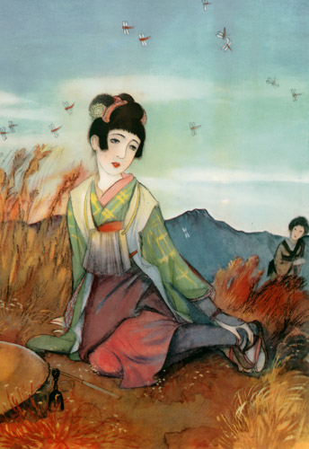 Otsuru, The Infant Pilgrim [Sudō Shigeru, 1930, from Sudō Shigeru Lyric Art Book]