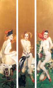 3人の裸婦のトリプティカ [ハワード・チャンドラー・クリスティ, 1930年, 黄金時代の画家たち アメリカン・イラストレーション展カタログより]のサムネイル画像