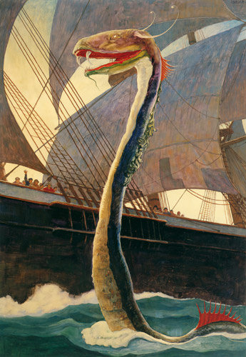 The Sea Serpent [N. C. Wyeth, 1938, from The Great American Illustrators]