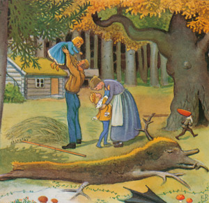 挿絵15 (家族の元に帰ったカイとカイサ） [エルサ・ベスコフ, カイとカイサのぼうけんより]のサムネイル画像