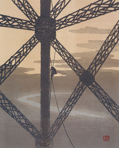Le peintre dans la tour [Henri Rivière,  from Les Trente-six Vues de la tour Eiffel] Thumbnail Images