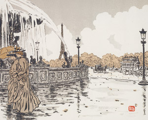 De la place de la Concorde [Henri Rivière,  from Les Trente-six Vues de la tour Eiffel] Thumbnail Images