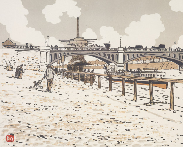 Du pont de Grenelle [Henri Rivière,  from Les Trente-six Vues de la tour Eiffel]