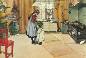 台所 [カール・ラーション, 1895年, わたしの家より]のサムネイル画像