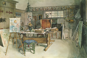 アトリエ [カール・ラーション, 1895年, わたしの家より]のサムネイル画像