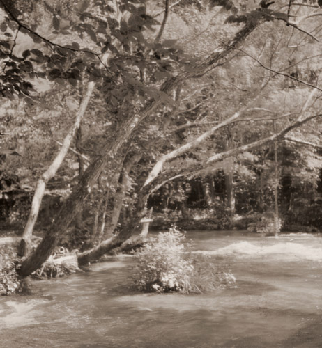 奥入瀬渓流 [紅谷吉之助, アサヒカメラ 1940年1月号より] パブリックドメイン画像 