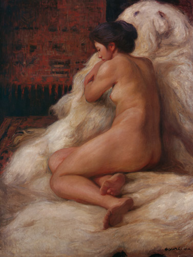 裸婦 [吉田博, 1922年, 近代風景画の巨匠 吉田博展 清新と抒情より] パブリックドメイン画像 