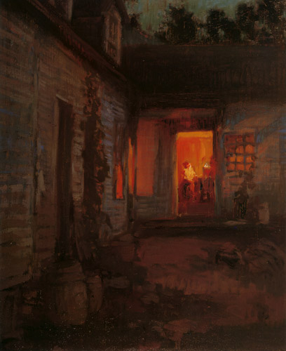 チューリンガムの夜の家 [吉田博, 1905年, 近代風景画の巨匠 吉田博展 清新と抒情より] パブリックドメイン画像 