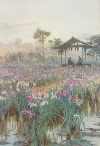 Iris Garden [Yoshida Hiroshi, 1903, from Hiroshi Yoshida Exhibition – Refreshingly Original and Lyrical: A Master of Modern Landscape Painting]