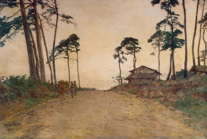 Highway [Yoshida Hiroshi, 1903, from Hiroshi Yoshida Exhibition – Refreshingly Original and Lyrical: A Master of Modern Landscape Painting]