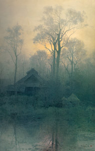 霧の農家 [吉田博, 1903年, 近代風景画の巨匠 吉田博展 清新と抒情より]のサムネイル画像