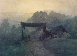 Dawn in the Farm Village [Yoshida Hiroshi, 1903, from Hiroshi Yoshida Exhibition – Refreshingly Original and Lyrical: A Master of Modern Landscape Painting] Thumbnail Images