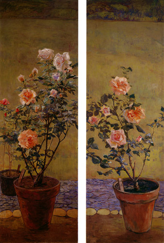 Roses [Yoshida Hiroshi, c.1920, from Hiroshi Yoshida Exhibition – Refreshingly Original and Lyrical: A Master of Modern Landscape Painting]