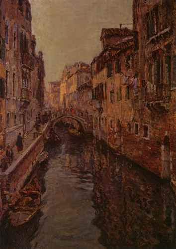 A Canal in Venice [Yoshida Hiroshi, 1909, from Hiroshi Yoshida Exhibition – Refreshingly Original and Lyrical: A Master of Modern Landscape Painting]