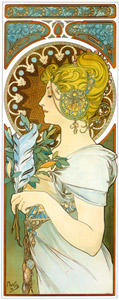 LA PLUME [Alphonse Mucha, 1899, from Alphonse Mucha: The Ivan Lendl collection] Thumbnail Images