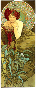 LES PIERRES PRECIEUSES: L’EMERAUDE [Alphonse Mucha,  from Alphonse Mucha: The Ivan Lendl collection] Thumbnail Images