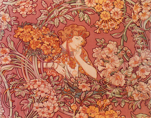 花に囲まれた女 [アルフォンス・ミュシャ, 1900年, アルフォンス・ミュシャ イワン・レンドル・コレクションより]のサムネイル画像