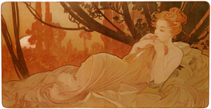 CREPUSCULE [Alphonse Mucha, 1899, from Alphonse Mucha: The Ivan Lendl collection] Thumbnail Images