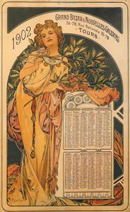 GRAND BAZAR TOURS / CALENDER 1902 [Alphonse Mucha, 1902, from Alphonse Mucha: The Ivan Lendl collection] Thumbnail Images