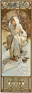四季 冬 [アルフォンス・ミュシャ, 1897年, アルフォンス・ミュシャ イワン・レンドル・コレクションより]のサムネイル画像