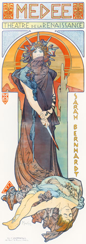 メディア [アルフォンス・ミュシャ, 1898年, アルフォンス・ミュシャ イワン・レンドル・コレクションより] パブリックドメイン画像 