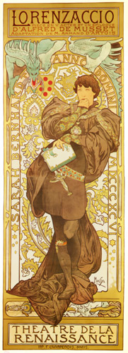 ロレンザッチョ [アルフォンス・ミュシャ, 1896年, アルフォンス・ミュシャ イワン・レンドル・コレクションより] パブリックドメイン画像 