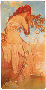 四季 春 [アルフォンス・ミュシャ, 1896年, アルフォンス・ミュシャ イワン・レンドル・コレクションより]のサムネイル画像