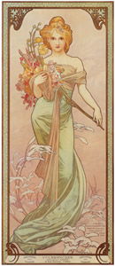四季 春 [アルフォンス・ミュシャ, 1900年, イワン・レンドル・コレクションより]のサムネイル画像