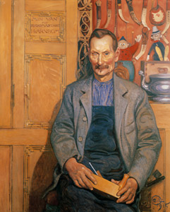The Carpenter Hans Arnbom [Carl Larsson, 1915, from The Painter of Swedish Life: Carl Larsson] Thumbnail Images