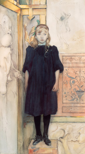 スザンヌ [カール・ラーション, 1894年, スウェーデンの国民画家 カール・ラーション展より] パブリックドメイン画像 