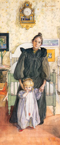 カーリンとチェシュティ [カール・ラーション, 1898年, スウェーデンの国民画家 カール・ラーション展より]のサムネイル画像
