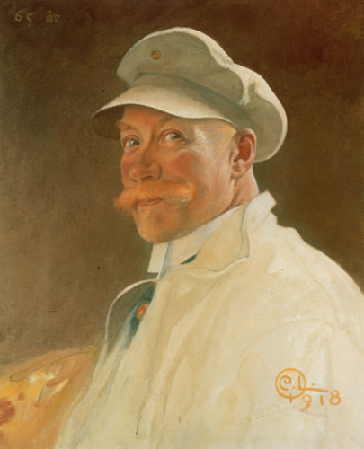 65歳の自画像 [カール・ラーション, 1918年, スウェーデンの国民画家 カール・ラーション展より] パブリックドメイン画像 