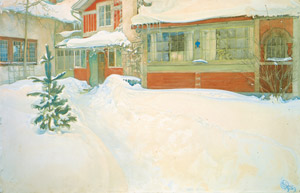 雪に埋もれた家 [カール・ラーション, 1909年, スウェーデンの国民画家 カール・ラーション展より]のサムネイル画像