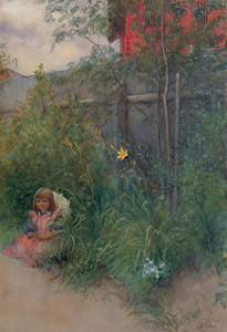 花壇のブリータ [カール・ラーション, 1897年, スウェーデンの国民画家 カール・ラーション展より]のサムネイル画像