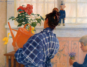 Karin and Esbjörn [Carl Larsson, 1909, from The Painter of Swedish Life: Carl Larsson] Thumbnail Images