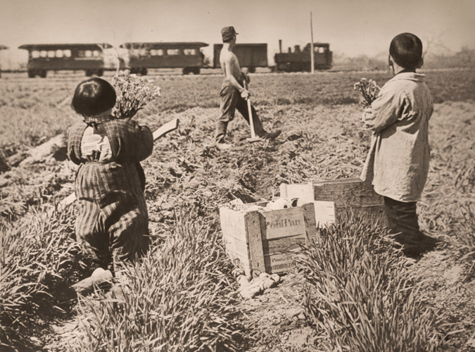 春の田園 [高橋忠夫, アサヒカメラ 1941年10月号より] パブリックドメイン画像 